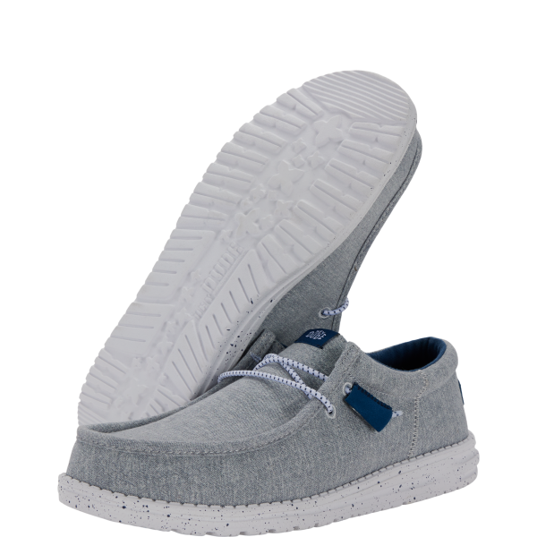 Wally Funk Heathered Knit - Grey Blue