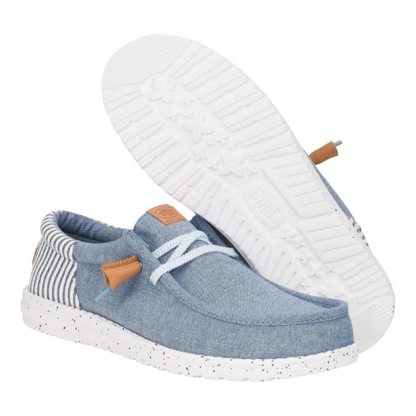 Wally Funk Seersucker - Faded Denim/Navy Blazer